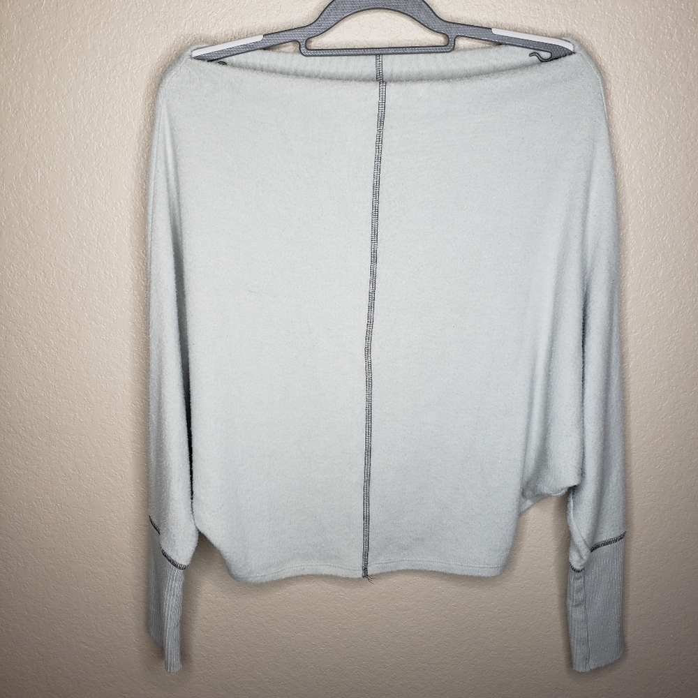 Project Social T Light Blue Boatneck Dolman Sweatshirt